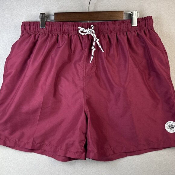 Panama Jack Lined Swim Trunks‎ Mens XXL Burgundy Pockets Vacation Beach Resort - Picture 1 of 9